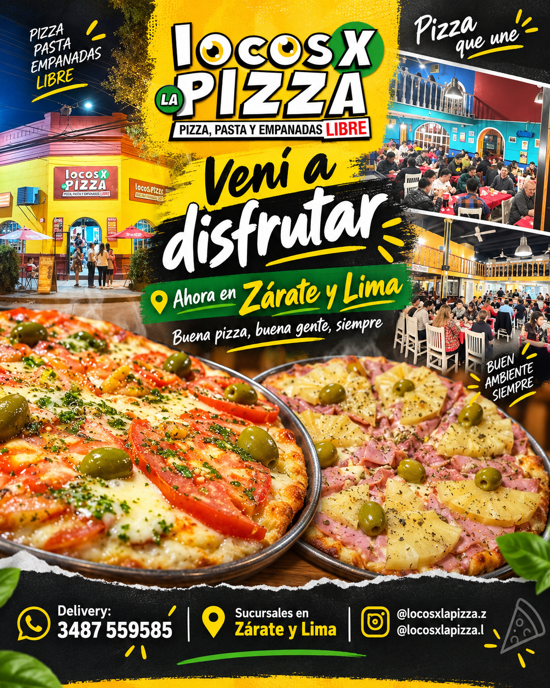 Locos x la Pizza en Zárate
