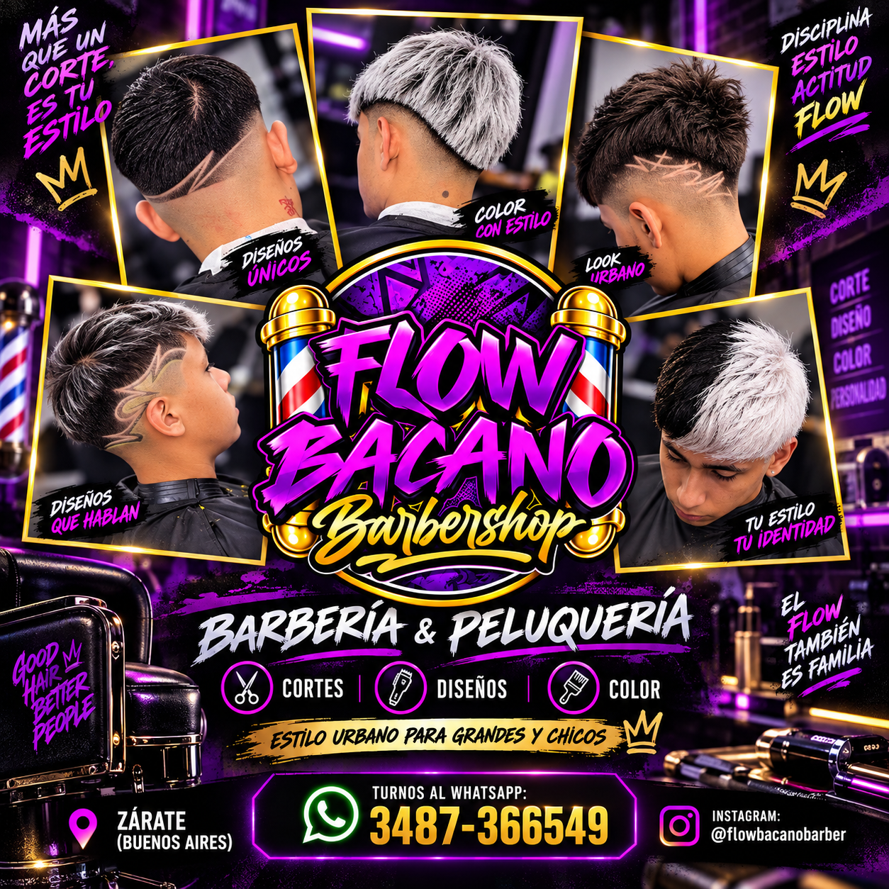 Flow Bacano Barbería y Peluquería en Zárate