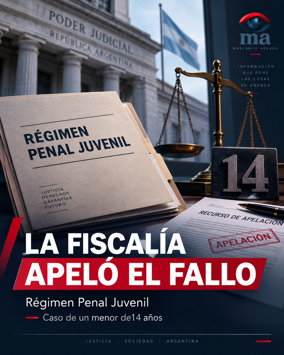 Debate judicial por la aplicación del Régimen Penal Juvenil a adolescentes desde los 14 años.