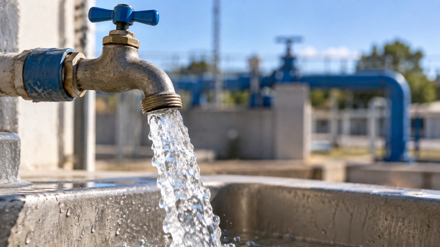 Imagen ilustrativa del suministro de agua potable y la red de distribución en el marco del Plan Verano 2026/27 de Zárate.