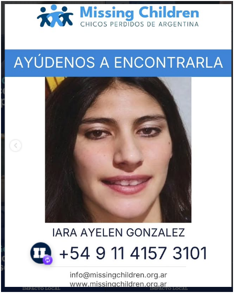Búsqueda de Iara Ayelén González, adolescente de 17 años de Zárate