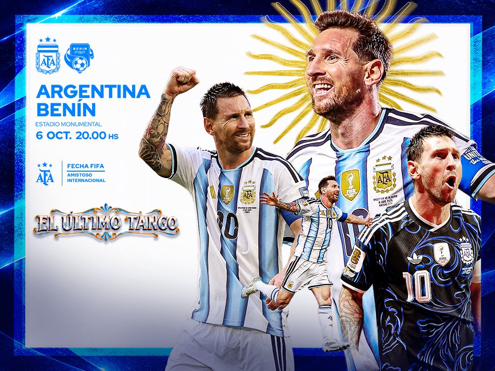 Lionel Messi y el anuncio oficial del partido Argentina-Benín